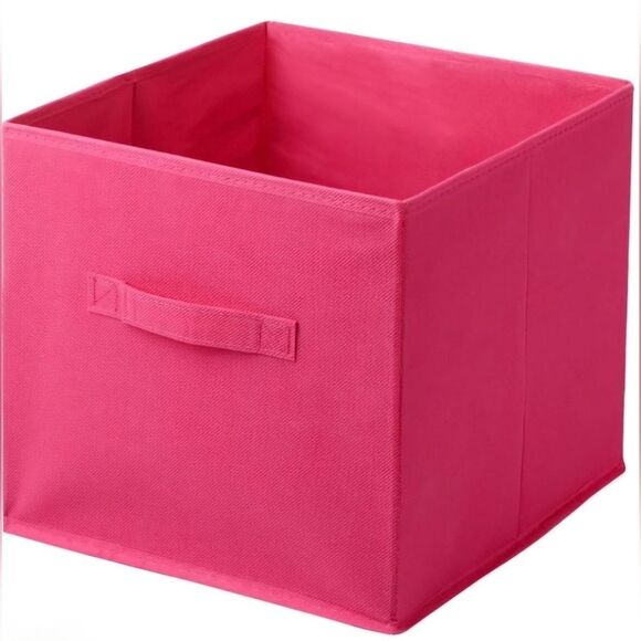 🩵NWOT Hot Pink 11" Collapsible Canvas Storage Bin Set Of 4 - Picture 1 of 8